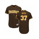 San Diego Padres #37 Travis Wood Brown Flexbase Authentic Collection MLB Jersey