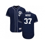 San Diego Padres #37 Travis Wood Navy Blue Flexbase Authentic Collection MLB Jersey