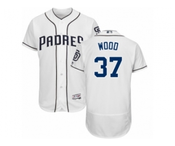 San Diego Padres #37 Travis Wood White Flexbase Authentic Collection MLB Jersey