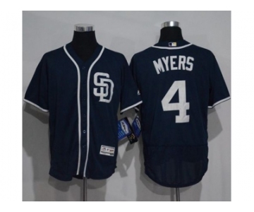 San Diego Padres #4 Wil Myers Navy Blue Flexbase Authentic Collection Stitched MLB Jersey