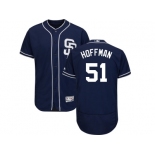 San Diego Padres #51 Trevor Hoffman Navy Blue Flexbase Authentic Collection Stitched MLB Jersey