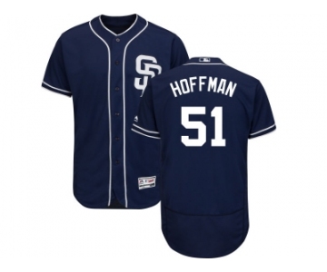 San Diego Padres #51 Trevor Hoffman Navy Blue Flexbase Authentic Collection Stitched MLB Jersey