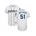 San Diego Padres #51 Trevor Hoffman White Flexbase Authentic Collection Stitched MLB Jersey