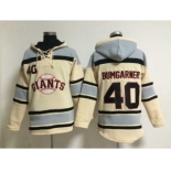 MLB san francisco giants #40 bumgarner cream jerseys[pullover hooded sweatshirt]