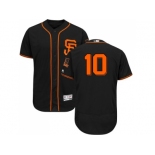 Men San Francisco Giants #10 Evan Longoria Black Flexbase Authentic Collection Alternate Stitched Baseball Jersey