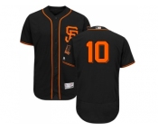 Men San Francisco Giants #10 Evan Longoria Black Flexbase Authentic Collection Alternate Stitched Baseball Jersey