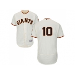 Men San Francisco Giants #10 Evan Longoria Cream Flexbase Authentic Collection Stitched MLB Jersey