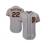 Men San Francisco Giants #22 Andrew McCutchen Grey Flexbase Authentic Collection Road 2 Stitched MLB Jersey