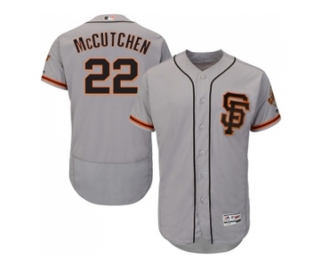 Men San Francisco Giants #22 Andrew McCutchen Grey Flexbase Authentic Collection Road 2 Stitched MLB Jersey