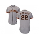 Men San Francisco Giants #22 Andrew McCutchen Grey Flexbase Authentic Collection Road Stitched MLB Jersey