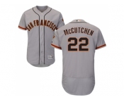 Men San Francisco Giants #22 Andrew McCutchen Grey Flexbase Authentic Collection Road Stitched MLB Jersey