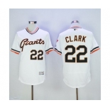 Men San Francisco Giants #22 Will Clark Majestic White Flexbase Authentic Collection Cooperstown Player Jersey