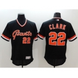 Men San Francisco Giants #22 Will Clark Majestic black Flexbase Authentic Collection Player Jersey