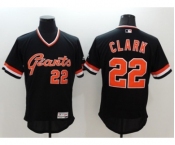 Men San Francisco Giants #22 Will Clark Majestic black Flexbase Authentic Collection Player Jersey