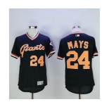 Men San Francisco Giants #24 Willie Mays Majestic Black Flexbase Authentic Collection Cooperstown Player Jersey