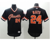 Men San Francisco Giants #24 Willie Mays Majestic black Flexbase Authentic Collection Cooperstown Player Jersey