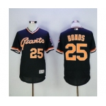 Men San Francisco Giants #25 Barry Bonds Majestic Black Flexbase Authentic Collection Cooperstown Player Jersey