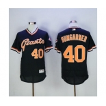 Men San Francisco Giants #40 Madison Bumgarner Majestic Black Flexbase Authentic Collection Cooperstown Player Jersey