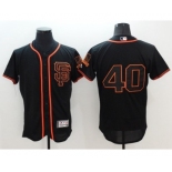 Men San Francisco Giants #40 Madison Bumgarner Majestic Black Flexbase Authentic Collection Player Jersey