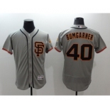 Men San Francisco Giants #40 Madison Bumgarner Majestic Gray Flexbase Authentic Collection Player Jersey