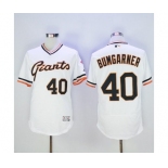 Men San Francisco Giants #40 Madison Bumgarner Majestic White Flexbase Authentic Collection Cooperstown Player Jersey