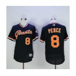 Men San Francisco Giants #8 Hunter Pence Majestic Black Flexbase Authentic Collection Cooperstown Player Jersey