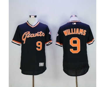 Men San Francisco Giants #9 Matt Williams Majestic Black Flexbase Authentic Collection Cooperstown Player Jersey