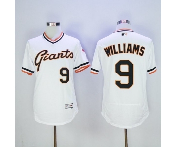 Men San Francisco Giants #9 Matt Williams Majestic White Flexbase Authentic Collection Cooperstown Player Jersey