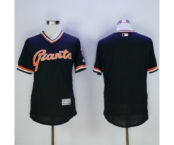 Men San Francisco Giants Blank Majestic Black Flexbase Authentic Collection Cooperstown Jersey