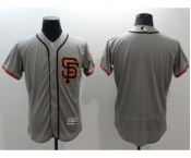 Men San Francisco Giants Blank Majestic Gray Flexbase Authentic Collection Alternate Team Jersey