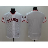 Men San Francisco Giants Blank White Stars & Stripes 2016 Independence Day Flex Base Jersey