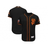 Men San Francisco Giants Customized Majestic Black 2018 Spring Training Flex Base Team Jersey