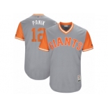 Men's 2017 Little League World Series Giants #12 Joe Panik Panik Gray Jersey