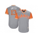 Men's 2017 Little League World Series Giants #13 Will Smith Smitty Gray Jersey