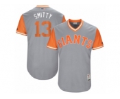 Men's 2017 Little League World Series Giants #13 Will Smith Smitty Gray Jersey