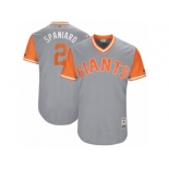 Men's 2017 Little League World Series Giants #2 Denard Span Spaniard Gray Jersey