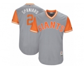 Men's 2017 Little League World Series Giants #2 Denard Span Spaniard Gray Jersey