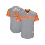 Men's 2017 Little League World Series Giants #28 Buster Posey Buster Gray Jersey