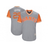 Men's 2017 Little League World Series Giants #29 Jeff Samardzija Shark Gray Jersey