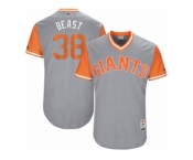 Men's 2017 Little League World Series Giants #38 Michael Morse Beast Gray Jersey