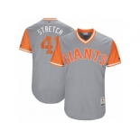 Men's 2017 Little League World Series Giants #41 Mark Melancon Stretch Gray Jersey