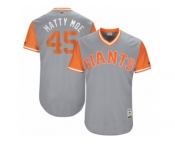 Men's 2017 Little League World Series Giants #45 Matt Moore Matty Moe Gray Jersey