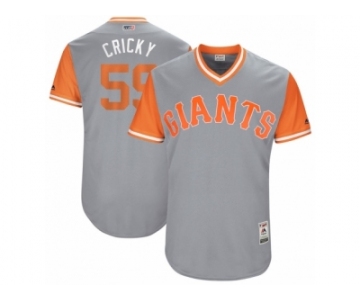 Men's 2017 Little League World Series Giants #59 Kyle Crick Cricky Gray Jersey