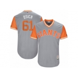 Men's 2017 Little League World Series Giants #61 Josh Osich Osich Gray Jersey