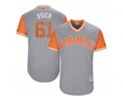 Men's 2017 Little League World Series Giants #61 Josh Osich Osich Gray Jersey