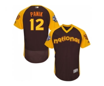 Men's Majestic San Francisco Giants #12 Joe Panik Brown 2016 All-Star National League BP Authentic Collection Flex Base MLB Jersey