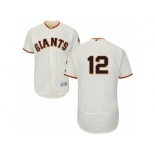 Men's Majestic San Francisco Giants #12 Joe Panik Cream Flexbase Authentic Collection MLB Jersey