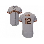 Men's Majestic San Francisco Giants #12 Joe Panik Grey Flexbase Authentic Collection MLB Jersey