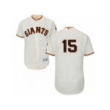 Men's Majestic San Francisco Giants #15 Bruce Bochy Cream Flexbase Authentic Collection MLB Jersey