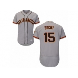 Men's Majestic San Francisco Giants #15 Bruce Bochy Grey Flexbase Authentic Collection MLB Jersey